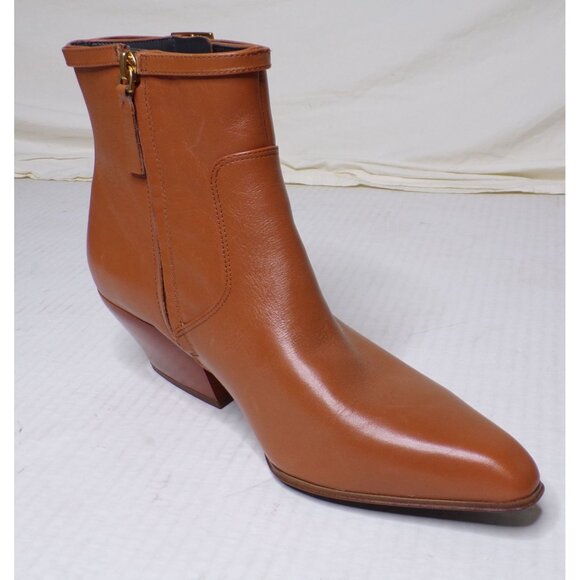 🆕FRANCO SARTO Amber Western Inspired Zip Bootie Ankle Boot 8 Brown - Picture 8 of 16